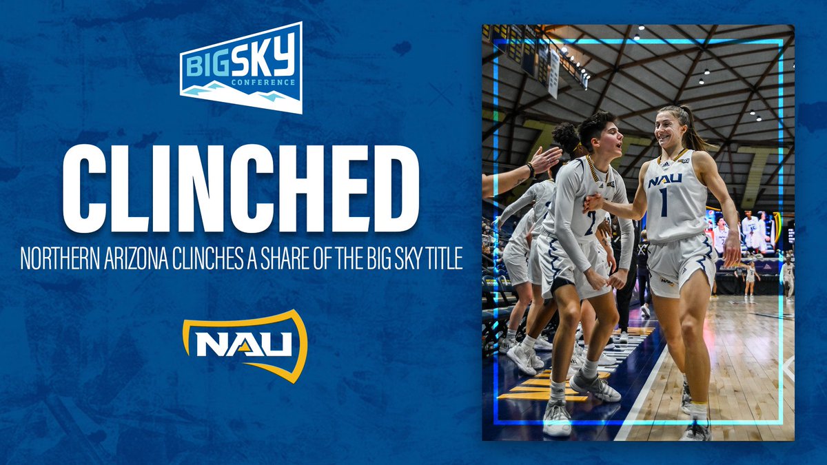 BigSkyConf's tweet photo. LUMBERJACKS CLINCH A SHARE ‼️

Following tonight’s results, @NAUWomensHoops officially earns a share of the Big Sky title 👏

#ExperienceElevated https://t.co/HDW5mcx8Mu