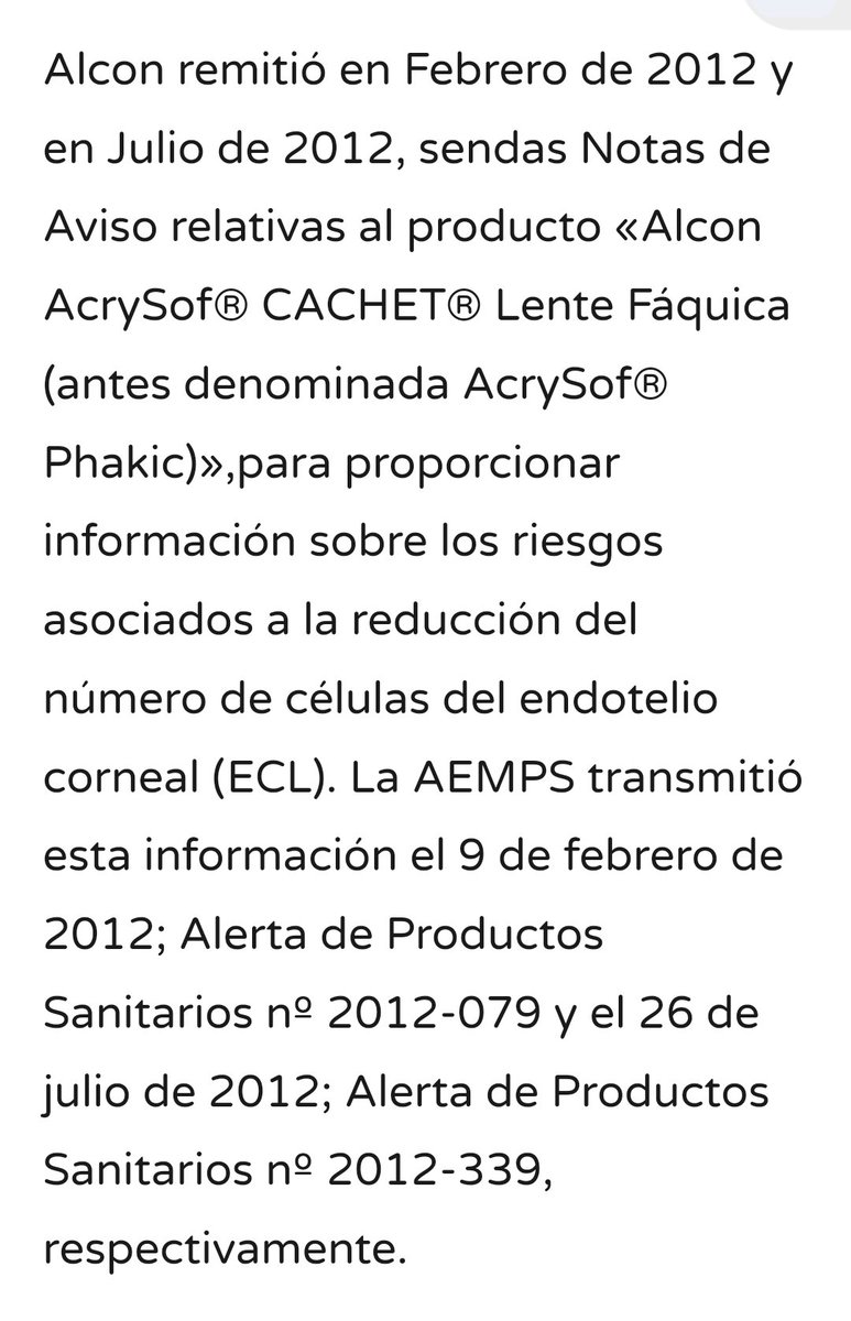 AmadaLuzR's tweet photo. Esperamos respuestas 🙏 desde el 2012 habían advertencias y sólo decidieron dejar de implantar ese tipo de lente y se olvidaron del seguimiento a sus pacientes. @iveocirugia https://t.co/5SH2bffG4C