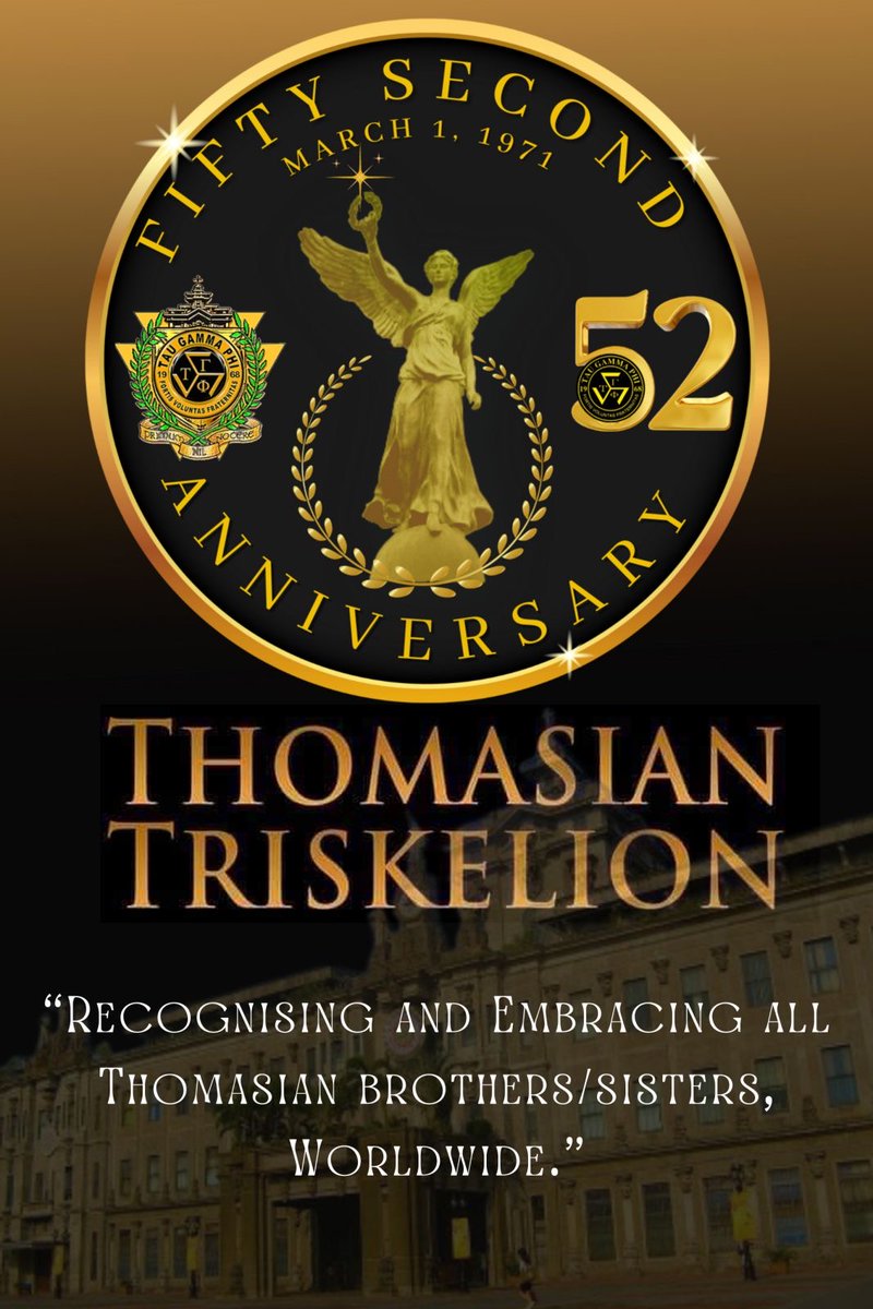 ThomasianTGP's tweet photo. Happy 52nd Anniversary UST Tau Gamma Phi! #TheProud #TheBrave #USTTGP52 #ThomasianTriskelion #TauGammaPhi #Fraternity #USTe #UST https://t.co/G8zMWnWlJC