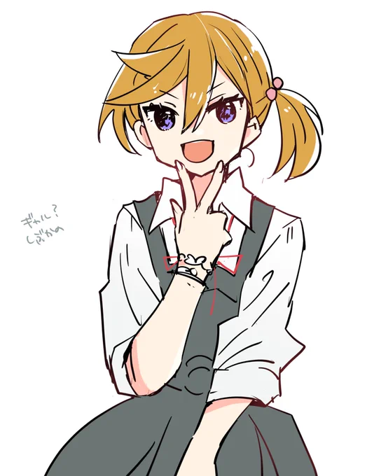 ギャルの澁谷かのんさんを描こうとした(結ヶ丘の制服、ギャルにするのむずくない?ギャルってなんなんだ?) 