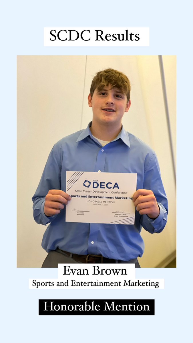 SEPDECA's tweet photo. More Honorable Mentions! Great Job SEP DECA! 🔷 https://t.co/eII8UpGhQc