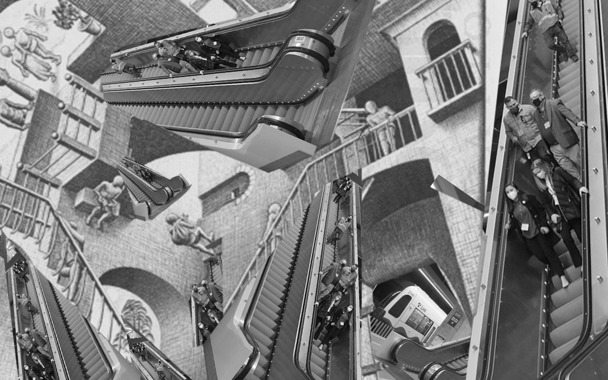 Sound Transit’s New Escher-lators Broken in Three Different Planes of Existence: bit.ly/3ZJ5QZ5