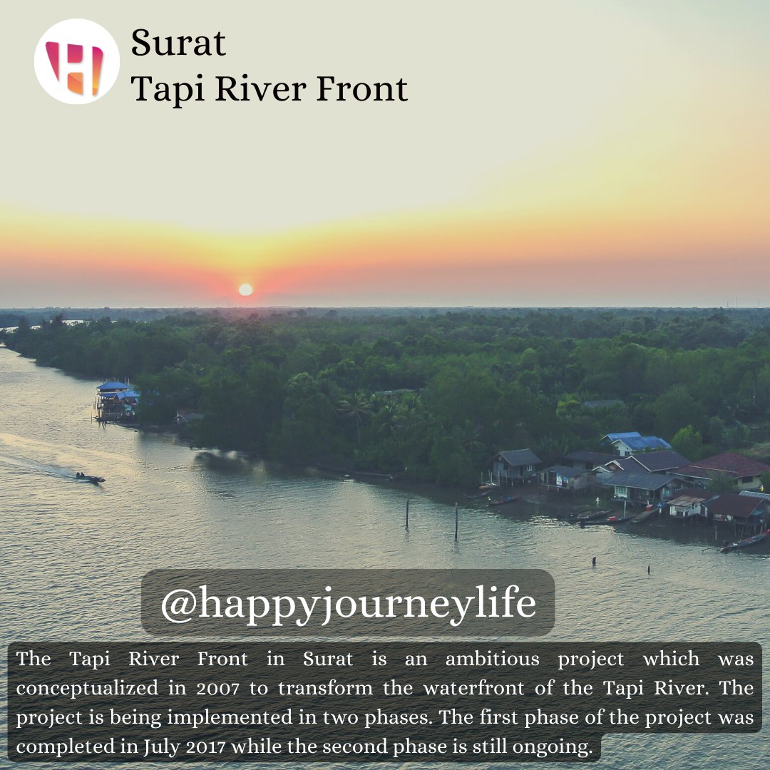 HappyjourneyL's tweet photo. The Tapi River Front is developed as a tourist destination and recreational spot for the people of Surat. #TapiRiverFront #Surat #RiverFront #SuratRiverFront #SuratTapi #RiverView #Gujarat #PicnicSpot #Tourism #NatureLovers #EcoTourism #India #Happyjoureylife #hjlifeservices https://t.co/bITKCSJ87F