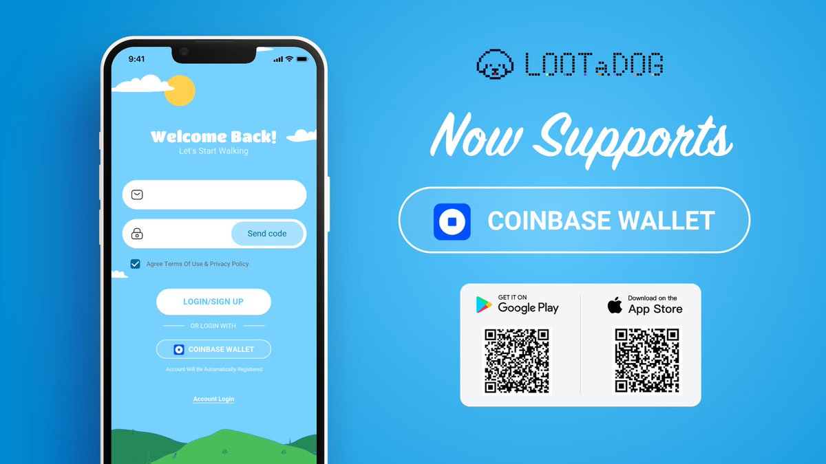 LOOTaDOG's tweet photo. We have exciting news to share! 🎉🎉🎉

You can now play LOOTaDOG using your Coinbase Wallet account! 😎

We'll be giving away prizes soon, so share LOOTaDOG with your friends! 👀

Thank you for your support! ❤️❤️❤️

#LOOTaDOG
#coinbase https://t.co/oBrXFkFdlS