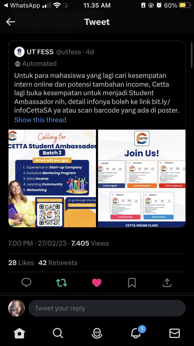 asyaastudy's tweet photo. @utfess ilmu komunikasi 2022.2 https://t.co/4NJTEandWG