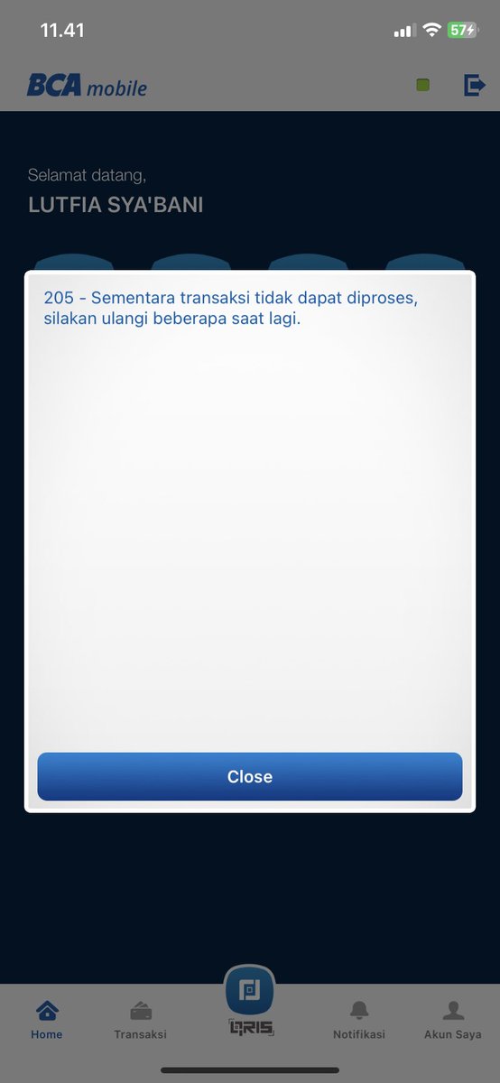 Bca dari semalem giji gini aja buka m banking bca kirain skrng udh bisa