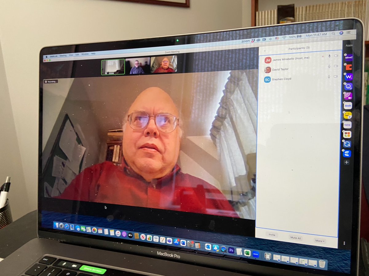 PeoplesRecorder's tweet photo. What a fun couple of days! Over the weekend, we did a script review with @Cehwriter for our California episode & today we interviewed Dr. Stephen Cloyd from @LNKLibraries about the #WritersProject in Nebraska. Thanks @Cal_Humanities & @HumanitiesNe for supporting these episodes! https://t.co/OaRdQzdDEy