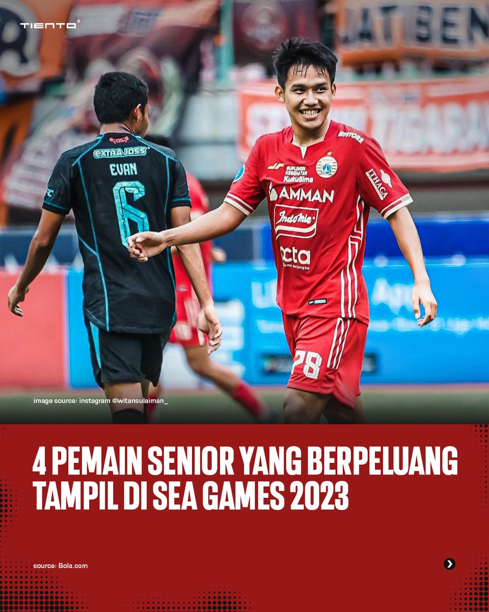 IndonesiaTiento's tweet photo. Gelaran Sea Games 2023 di Kamboja pada Mei mendatang, ada beberapa peluang dari 4 pemain ini untuk tampil disana nih. Kira-kira kalo menurut kamu gimana Sob? 🤔

#TientoIndonesia #PemainSenior #PemainSepakbola #PemainBola #PemainProfesional #Senior #Sepakbola #Timnas https://t.co/T2NppdnYq9