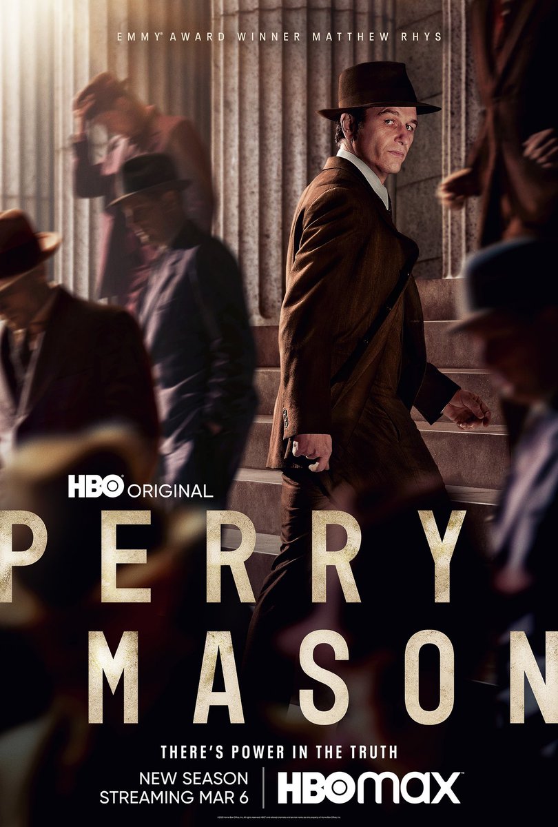 Burning through #PerryMason S2 screeners like 🔥!

Even better than S1, and will even be a great weekly release when it starts next Monday!

#MatthewRhys & #ChrisChalk are great as always
& #KatherineWaterston has joined!

#HBO #HBOMax