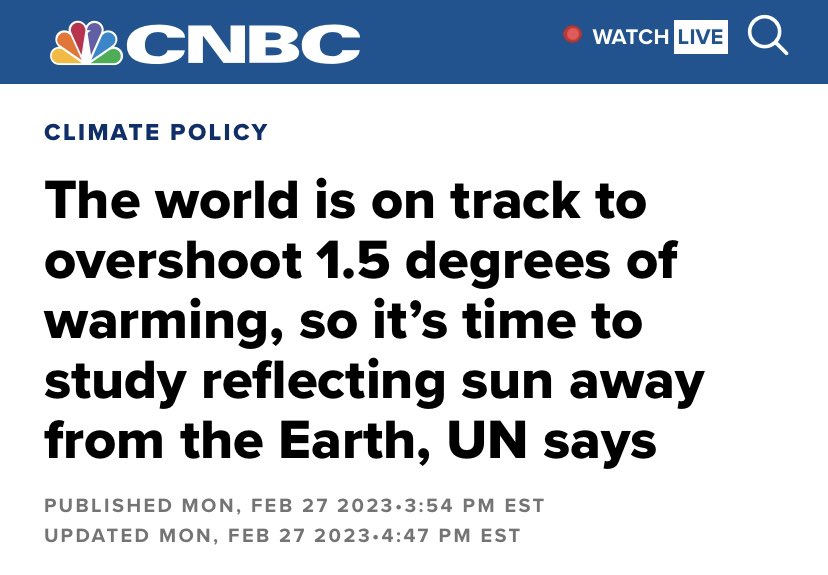 davenewworld_2's tweet photo. They will literally wrap the planet in a giant mirror before they hold fossil fuel execs accountable. From the creators of paper straw, we give you sun reflector! https://t.co/UY2LvpHbzr