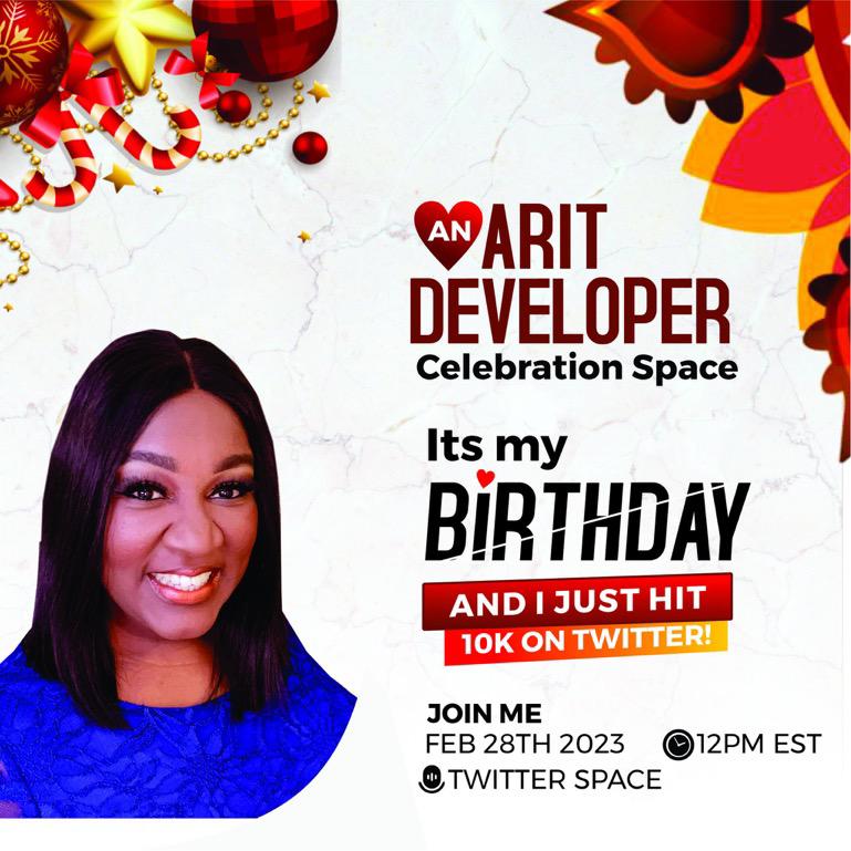 TheQueenArit's tweet photo. It's my birthday!!!

Hip! Hip!! Hooray!!

You are all invited to my birthday Space celebration today.

https://t.co/JpXnNPDGYo.

I will be  randomly giving out prizes to people who tweet quotes from the space with #LevelUpWithArit https://t.co/Vk5QaynWbp