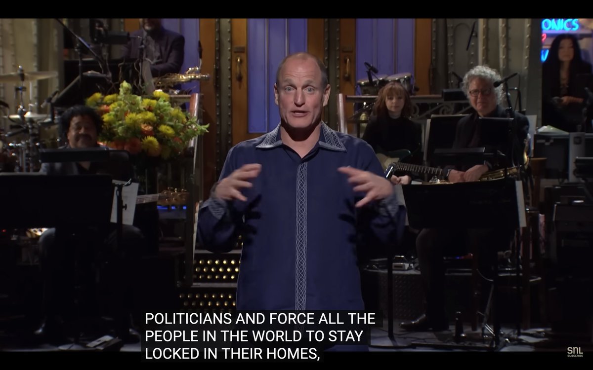 earthloverweb's tweet photo. Daring actor/cannabis advocate/entrepreneur Woody Harrelson Casually Drops Controversial #ConspiracyTheory #Covid #BigPharma Truth Bomb SNL Feb 25 2023 
https://t.co/V1iwsY6tVy https://t.co/WFBFWFCQhO