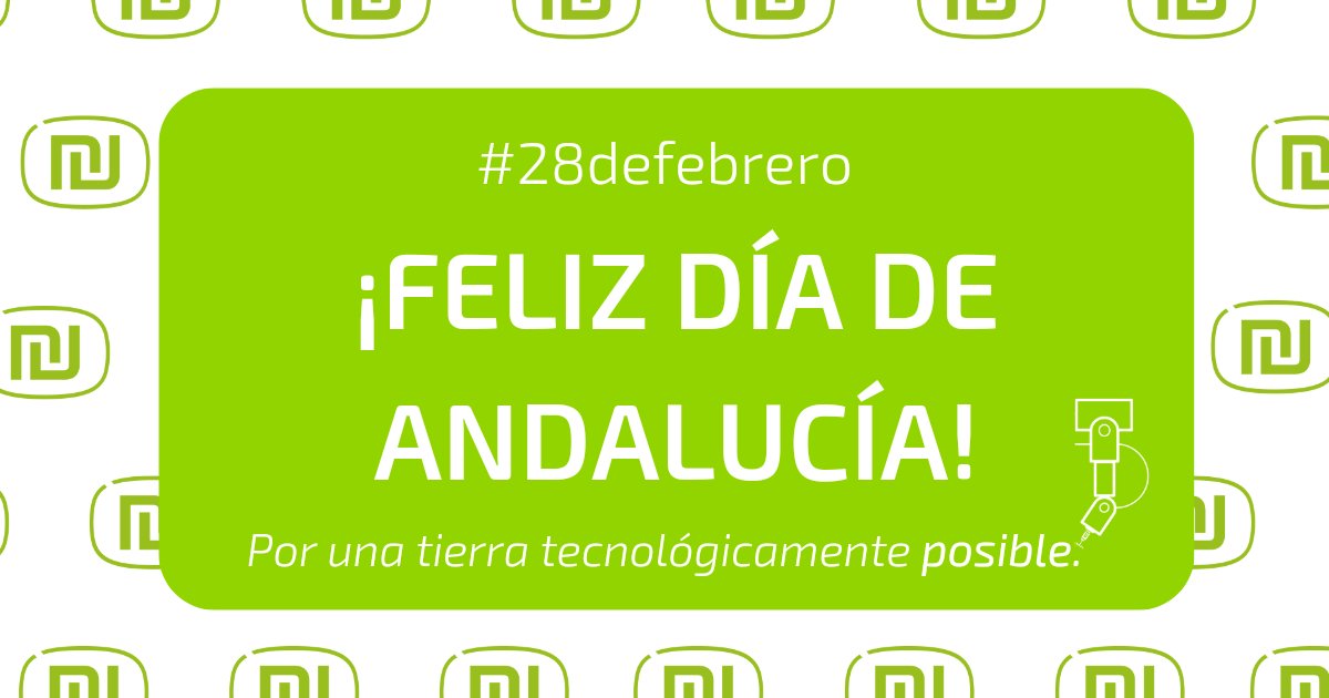 eosiberica's tweet photo. ¡Hoy celebramos el #DiaDeAndalucia💚!

En #EOSIbérica nos sentimos orgullosos de contribuir al #desarrollotecnológico de nuestra tierra diseñando y fabricando el 90% de nuestras soluciones tecnológicas en Andalucía. 

¡Viva #Andalucía y la #innovacióntecnológica! https://t.co/POqsSmrnOW