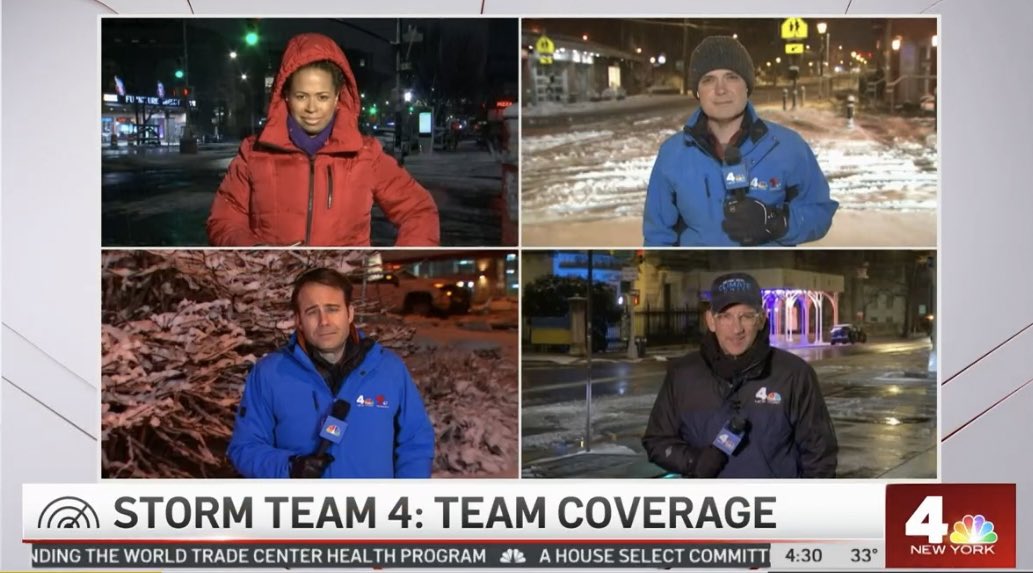 Live team coverage on the NYC snow storm! Watch @NBCNewYork with @Darlene4NY @michaelG4NY @TheMariaLaRosa @AdelleCaballero @DavePriceTV @JohnChandlerNBC @glorioso4ny & ME!