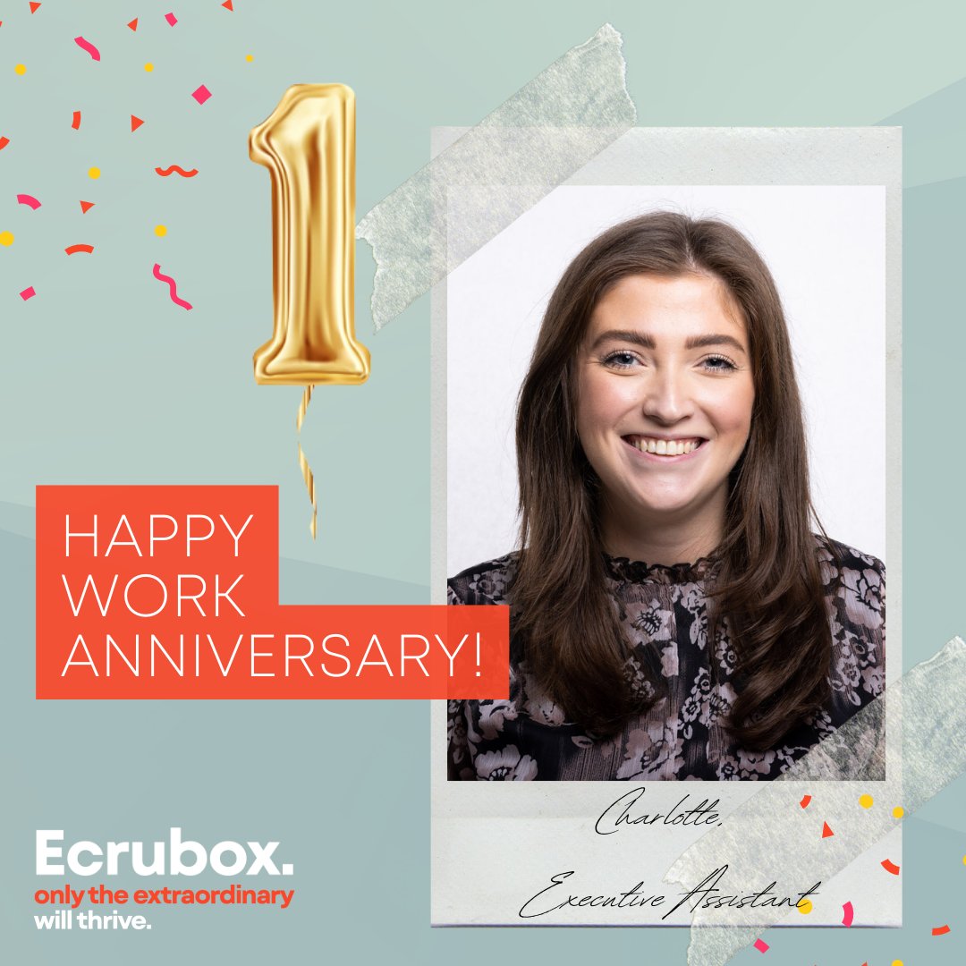 Today is Charlotte's one-year work anniversary as our Executive Assistant!

We are so lucky to have you, Charlotte, and we appreciate everything you do.

Happy 1st Work Anniversary!!