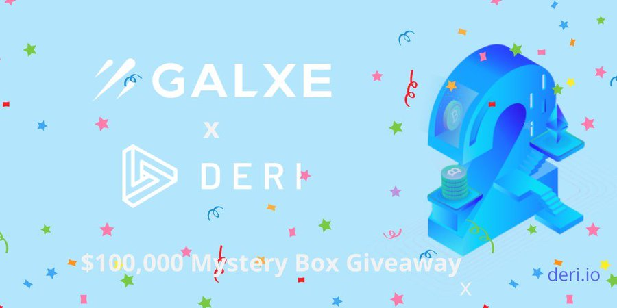 Galxe's tweet photo. @DeriProtocol turns two ✌️

Web3 traders, don’t miss your chance to win up to $100k worth of rebate NFTs with @DeriProtocol’s mystery box campaign. Plus, enjoy zero-fee trades! 🎉

Celebrate with them now ⬇️ 
https://t.co/McFQf3Rlho https://t.co/WJPfEKx1rL