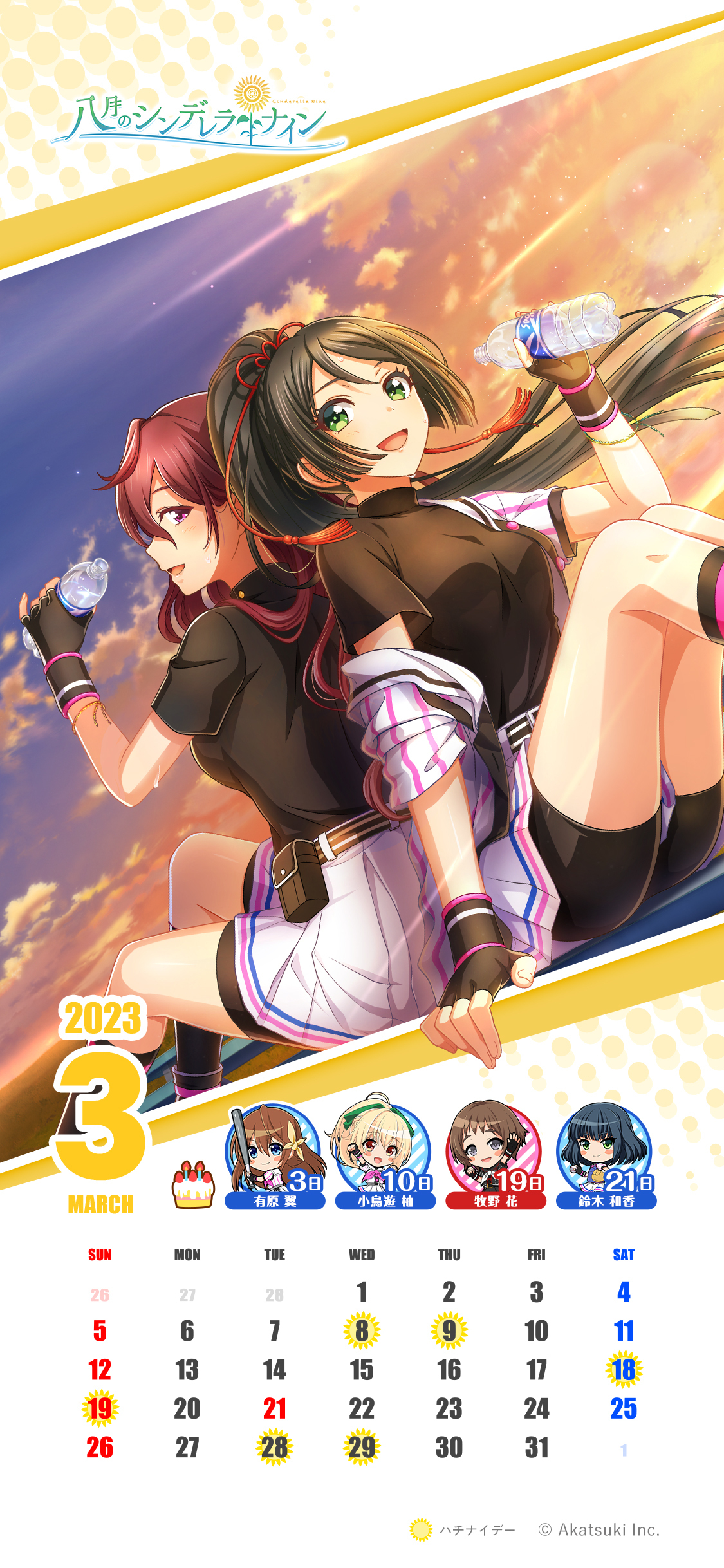 新品未開封 八月のシンデレラナイン ハチナイカード 走攻守 3
