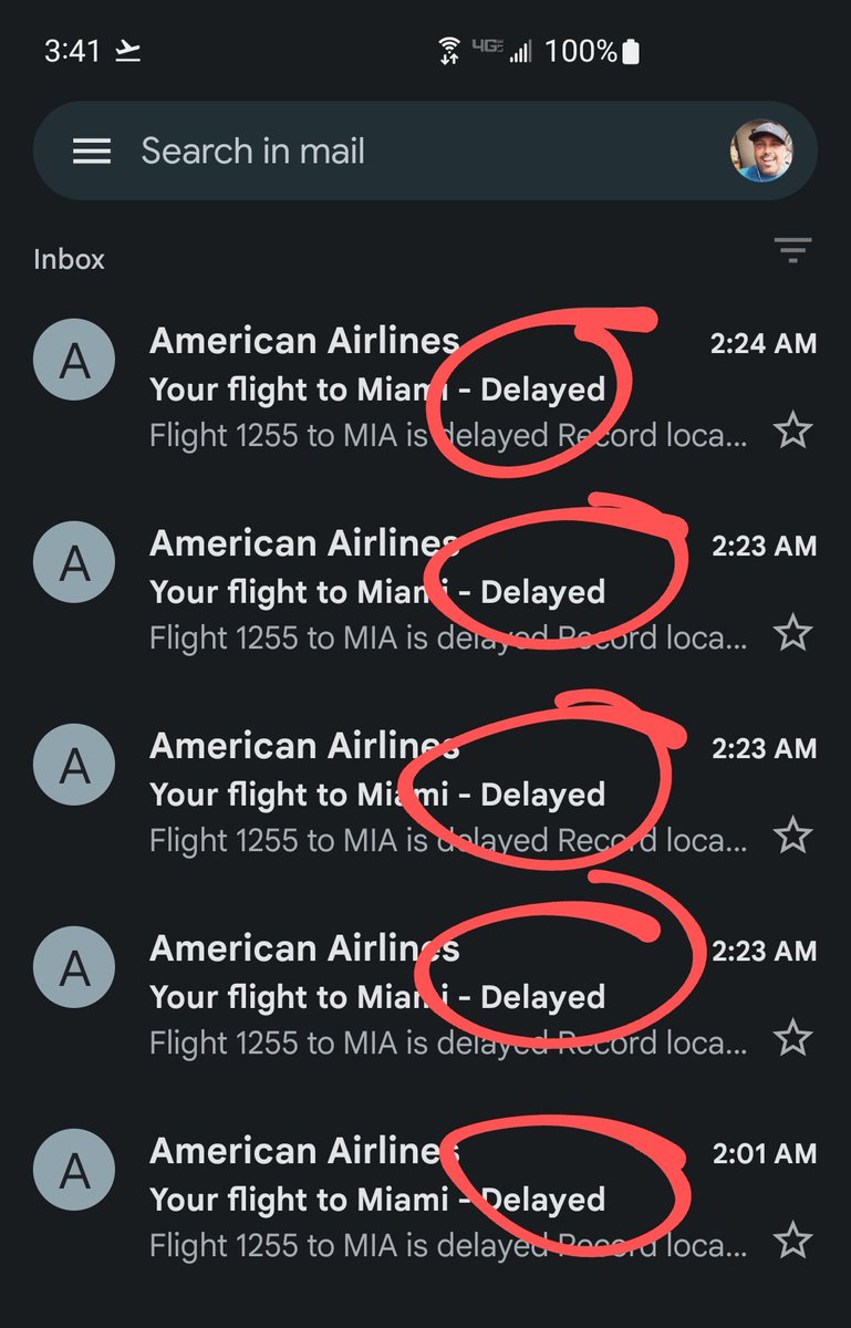 MarcMySpot's tweet photo. Nothing worse than waking up at 3 am for 5:15 am flight this morning, and seeing this! I hate flying @AmericanAir. They sure know how ruin my workday....#Thanks4Nothing https://t.co/hAUevdQF9C