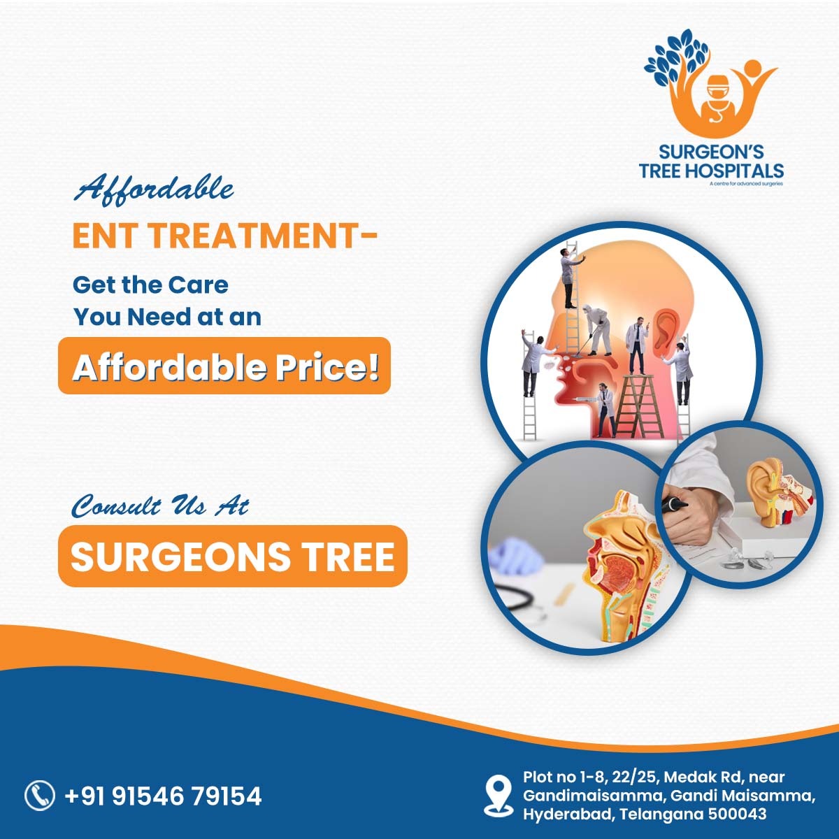 Cost-effective treatment for all ENT needs. Choose us for the best medical services.
.
#surgeon #varicocele #medical #appendectomy #cholecystectomy #laparoscopiccholecystectomy #fistula #lasersurgery #laproscopicsurgery #Hysterectomy #hernia #Piles #surgicalservices #emergency