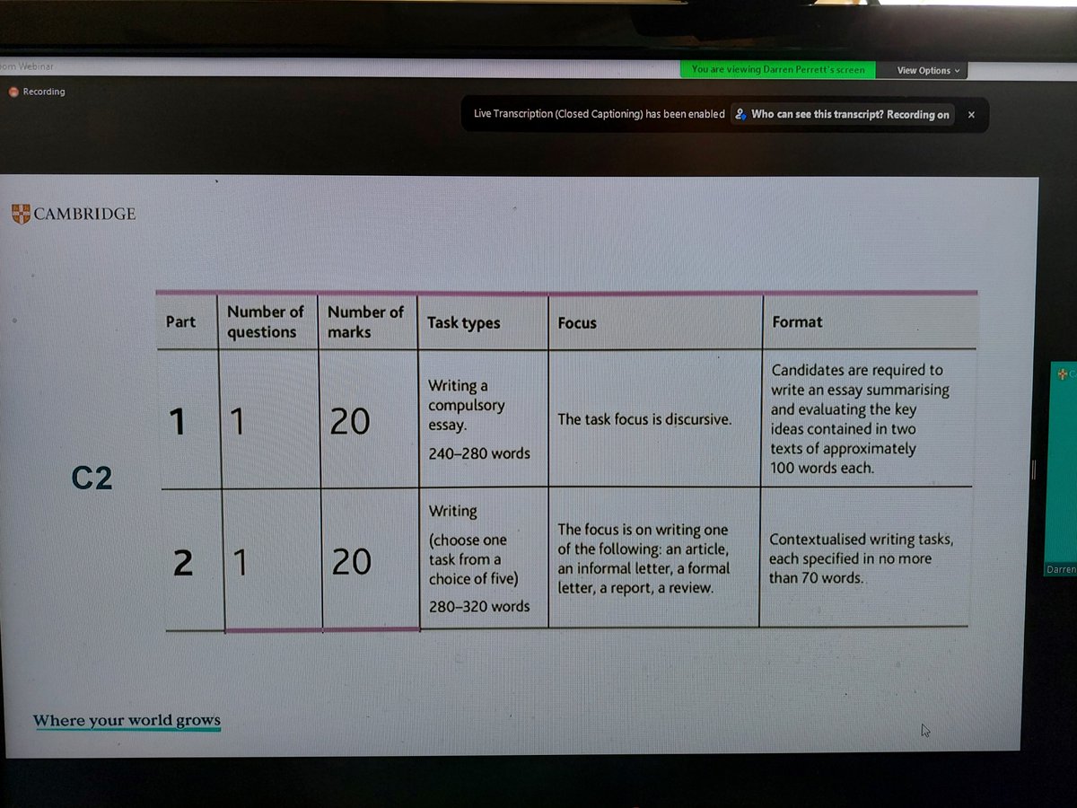 spartanmoose's tweet image. Cambridge February - Teaching for C1 Advanced &amp;amp; C2 Proficiency - a focus on writing skills with Darren Perrett.
#cambridgeenglishwebinars #c1advanced #c2proficiency #mooselanguageschools #writingskils