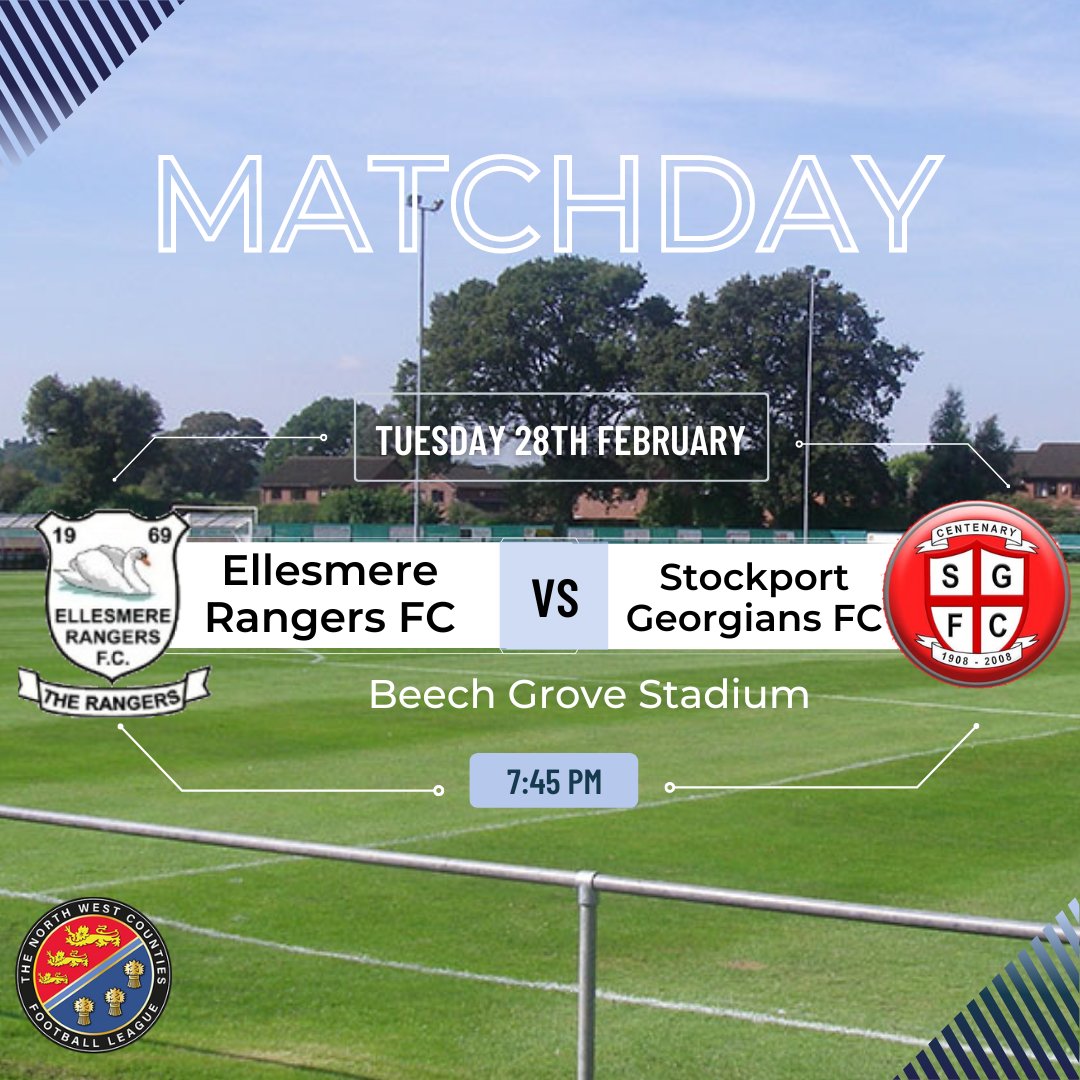 MATCHDAY ⚽️ 
⏰️ 7:45pm
📌 Beech Grove Stadium 
Adults £5, Concessions £3.
All support is greatly appreciated.
<a href="/OfficialSGFC/">Stockport Georgians FC</a>
#upthemere