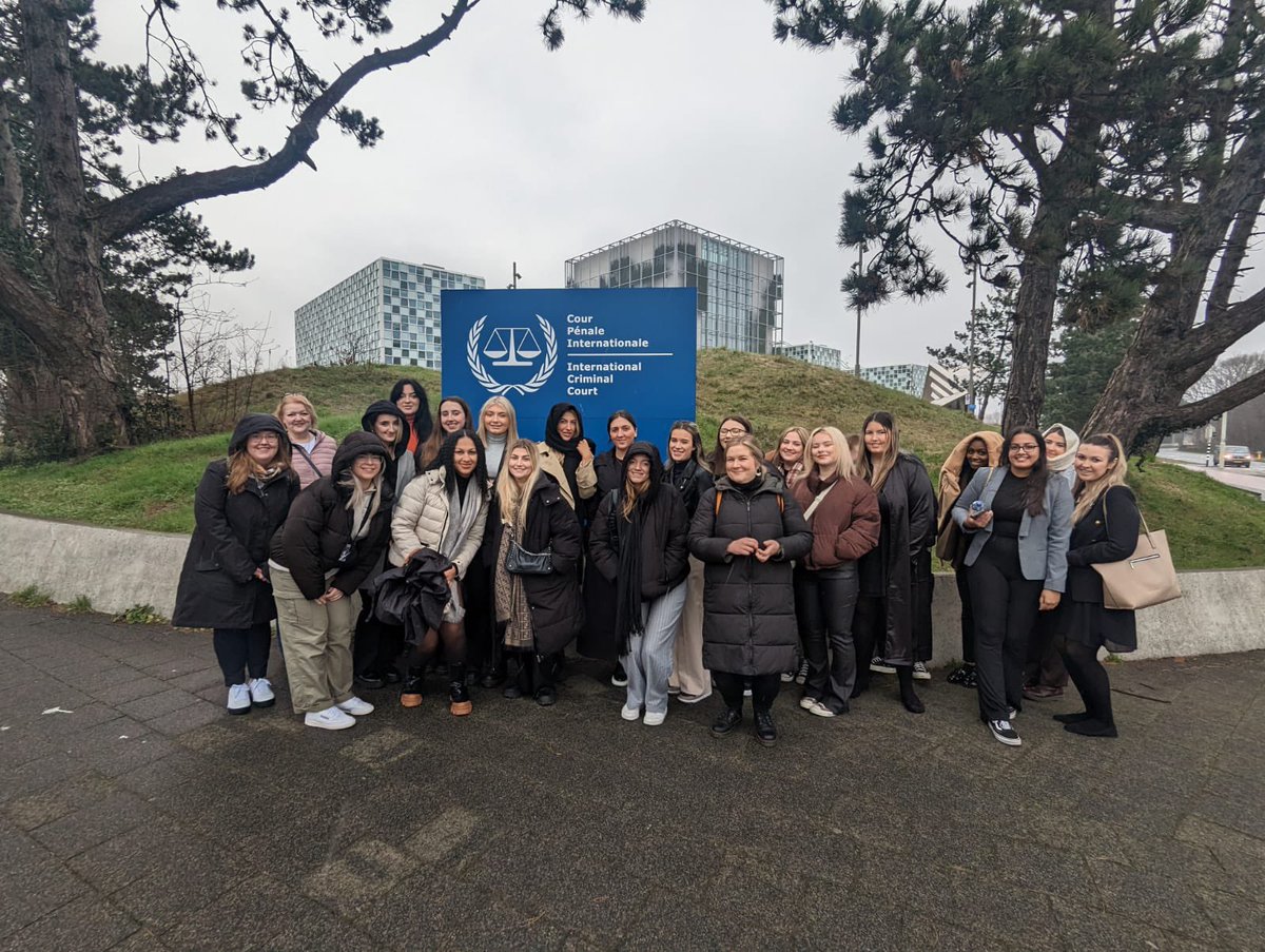 Today our intrepid travellers are visiting the International Criminal Court. Promises to be a fascinating day. #WeAreCJ