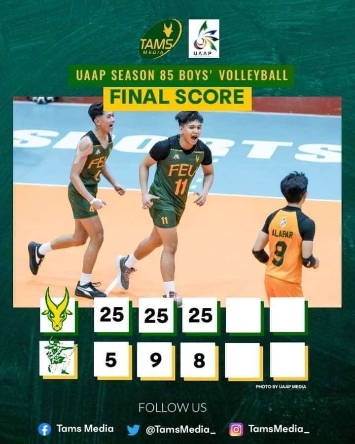 cristiancofino_'s tweet photo. The #FEUture is now! Another back to back win moments 🔰
Goodluck on your tomorrow's game FEU Mens and Womens Volleyball Team. Repeat? G!
@chenietags @gelyuuhn @AlyzzaDevosora2 @JovsFernandez @ubaldochristine @Markcalado06 https://t.co/3gYOJmIsGw