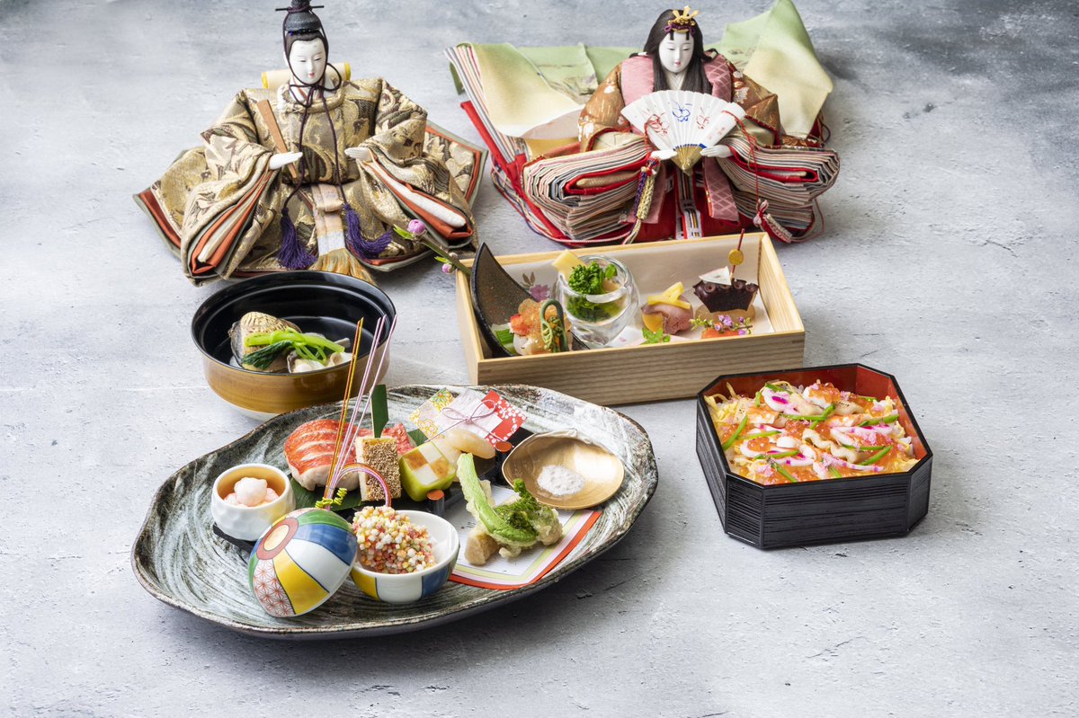 旬彩のひなまつり御膳🎎】ホテル最上階の日本料理「旬彩」では桃の節句