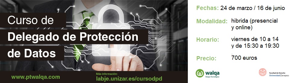 Ya está abierta la preinscripción para la tercera edición del curso de delegado de protección de datos. Anímate.