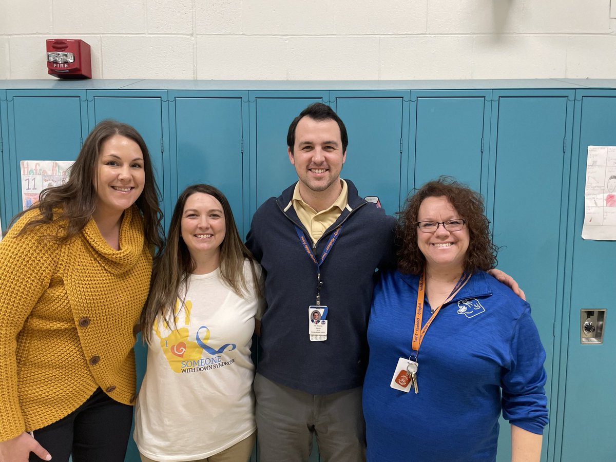 Day 1 of #RespectWeek! #DMSPantherPride #ChooseToInclude #323Learns Today we wore blue and yellow for Down Syndrome Awareness