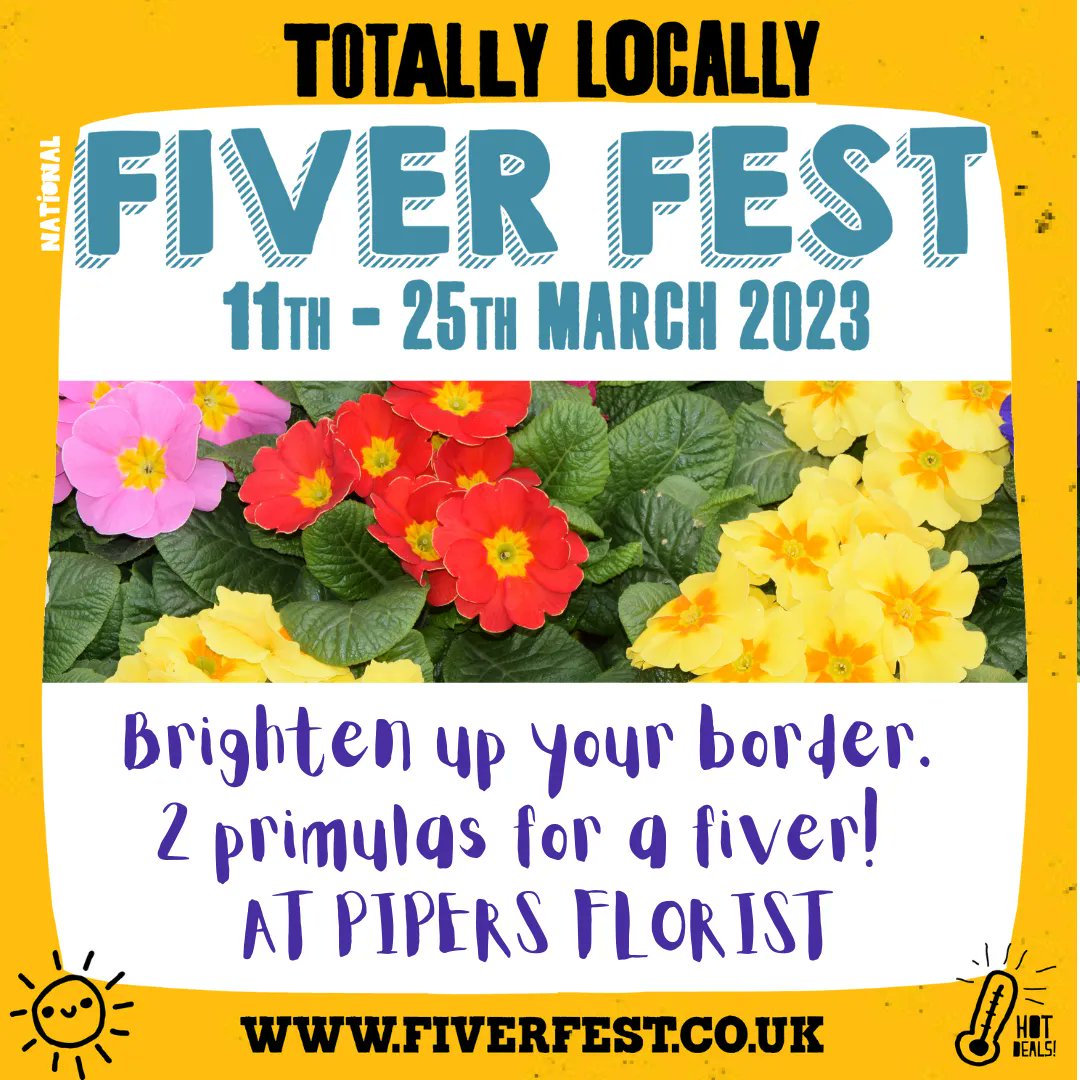 loveoxted's tweet photo. Brighten up your borders… 
Pipers Florist on Station Road West is on board for the upcoming #fiverfest (11-25 March) with two primulas for a fiver.
.
.
.
#shoplocal #totallylocally #loveoxted #oxted #surrey #SupportSmallBusinesses #shopsurrey #lovelocal https://t.co/aqWk0VRzxD