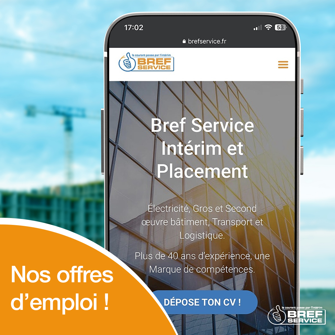 C’est aussi simple que cela !

Consulte notre site internet pour découvrir toutes les offres d’emplois ciblées que nous proposons.

👉 pulse.ly/w4zd9x7914

#brefservice #TravailTemporaire #emploi #travail #recrutement #intérim #métier #Agenceintérim