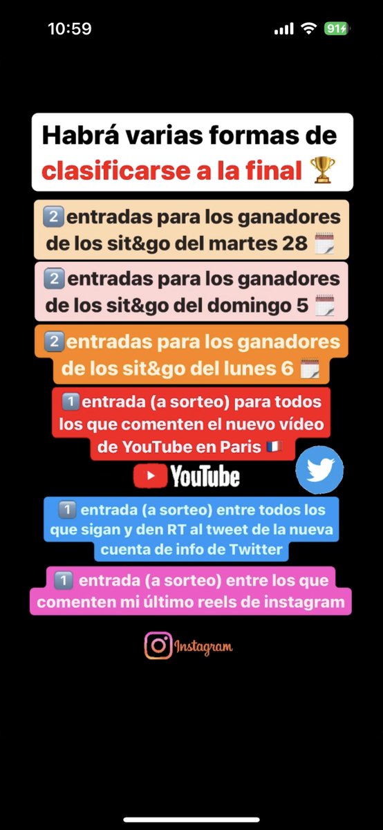 Ya está publicado cómo se elegirá al ganador del maletín de poker ♣️ ♦️♠️♥️
Este es el tweet que hay que dar RT para poder participar en el sorteo de Twitter 🚀