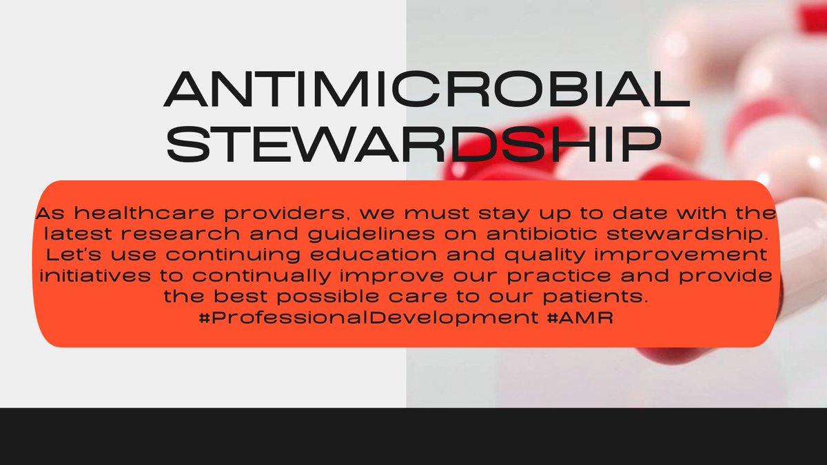 AmsTechs's tweet photo. #AMR #AntimicrobialResistance #AMS #AntimicrobialStewardship #Healthcare #Health #Research #Guidelines #Education #Quality #Improvement #Practice #ProfessionalDevelopment #CPD https://t.co/O8MmajdW0m