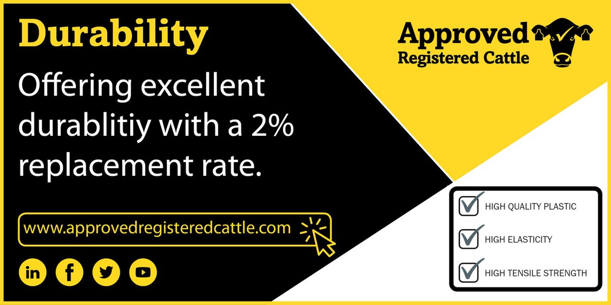 Our tag retention is 99%, this is based on independent trials on over 100,000 animals over different years! 
Buy your ARC Tags here: approvedregisteredcattle.com