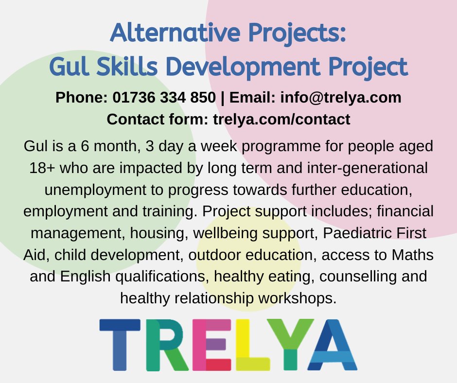 If you're looking for a project that offers similar support to Who Dares Works, Gul is another project that we recommend contacting.

<a href="/TrelyaCornwall/">Trelya</a> also run projects for children, young people and families if that's something that you need.

Open for support indefinitely.