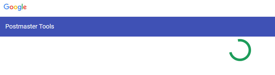 pHiPs209's tweet photo. @gmail Postmaster  Tools are not loading. Are there any known issues? https://t.co/Sz25bsarLa