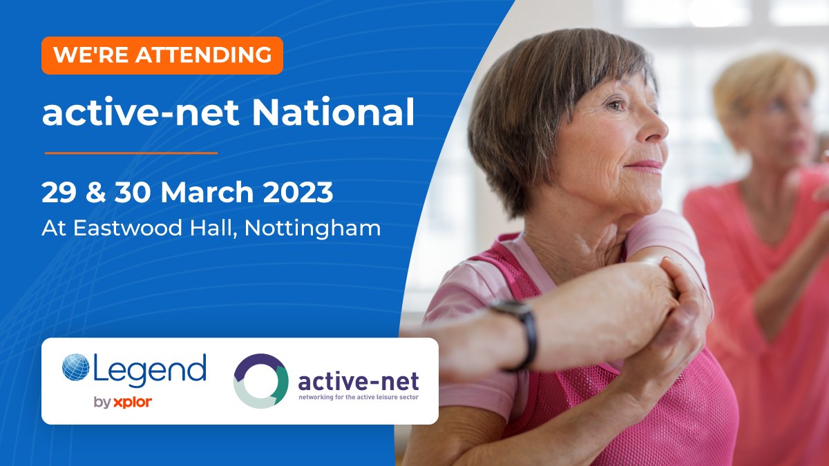 The team from Legend will be at @_activenet National! This fantastic networking event takes place on 29 & 30 March at @EastwoodHall, Nottingham. Get in touch to meet us there hello@xplortechnologies.co.uk

#activenet #WeAreXplor #LeisureSoftware #LeisureIndustry