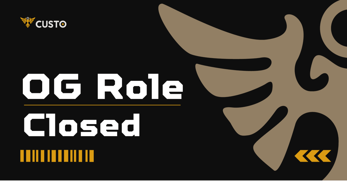 We will be discontinuing further OG role allocations. Joining Crew3 Event: crew3.xyz/c/custofinance… and upgrading your level to qualify for whitelist roles.

💎#Presale event is scheduled for March 2nd, at 3 PM (UTC). Don't miss it!
#Presale #IDO #Arbitrumairdrop #Arbitrum #Defi
