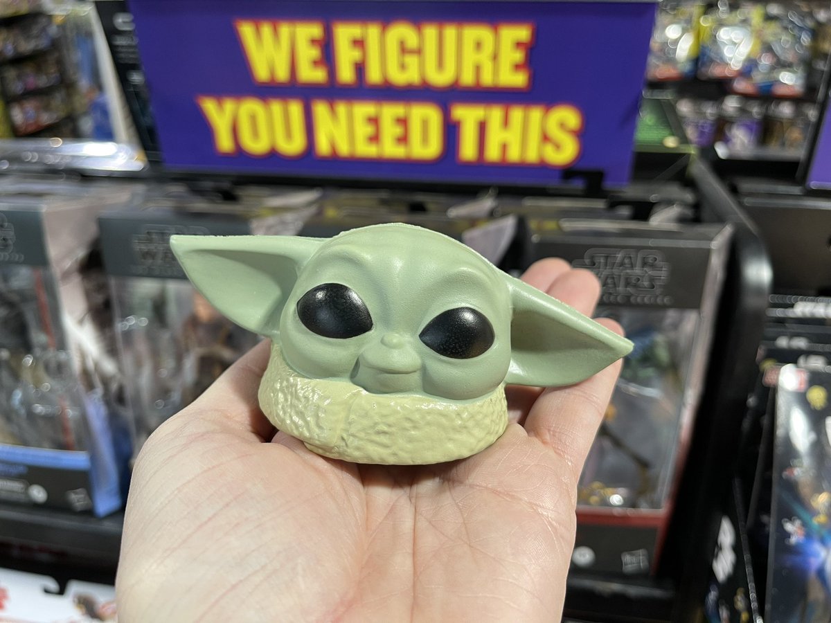 hmvExeter's tweet photo. 🚨 Price Drop 🚨 24 hours to go before the first episode of #Mandalorian season 3 &amp; if you are as excited as we are, contain that excitement with a #Grogu stress ball now only £4.99. #hmvForTheFans #StarWars #pricedrop #PredroPascal #Jedi #BobaFett #TheMandalorian https://t.co/QL6mTZ9BUK