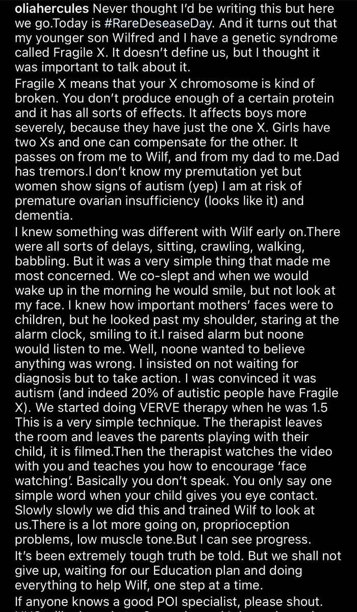 Olia_Hercules's tweet image. It is #RareDeseaseDay Please do read about our experience with a genetic condition #FragileX @fragilexuk