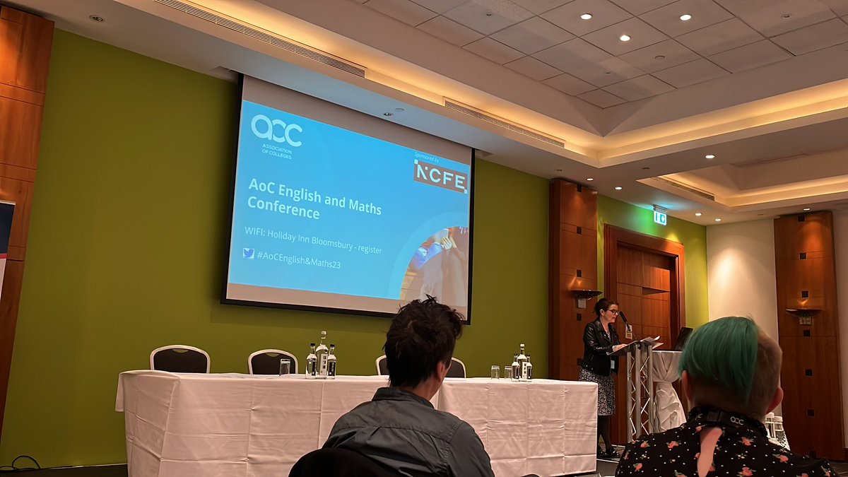 Great to hear @CatherineSezen kicking off this year’s #AoCEnglishandMaths23 conference #SkillsGap #LifeLongLearning #English #Maths #FunctionalSkills