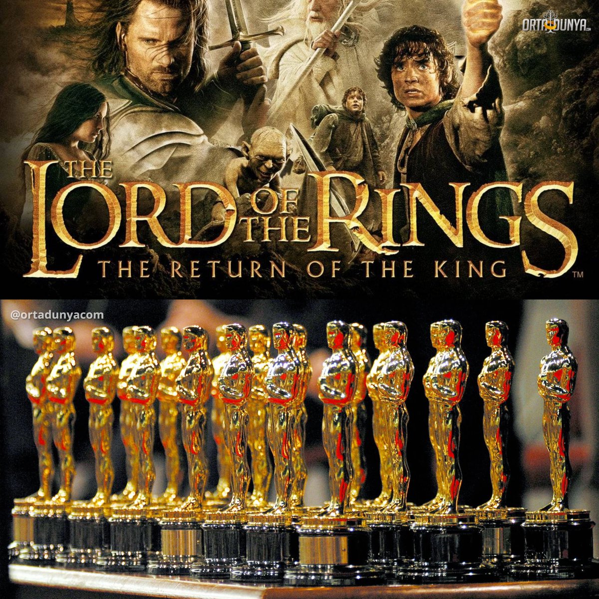 19 yıl önce bugün, Yüzüklerin Efendisi: Kralın Dönüşü Oscar ödüllerinde aday gösterildiği tüm dallarda kazanarak 11'de 11 yaptı ve rekor kırdı.

O günden beri zirveden indirilebilen çıkmadı.