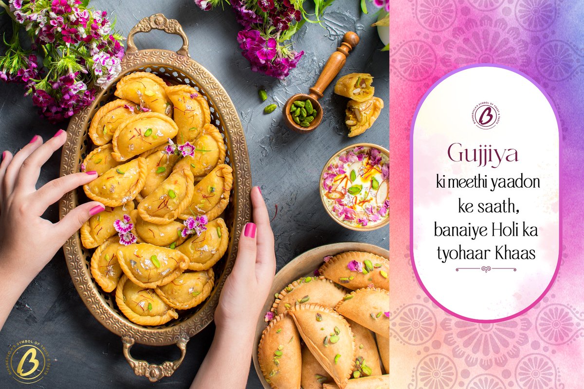 This Holi, indulge in the rich and aromatic flavors of our authentic Gujjiya only @bikanervala.in !

#bikanerval #HappyHoli #Holi2023 #HoliOffer #Gujjiya #IndianSweets #TraditionalFlavors #SweetTooth #Foodie #Delicious #TreatYourself #Yummy #InstaFood #Foodstagram #FoodLove