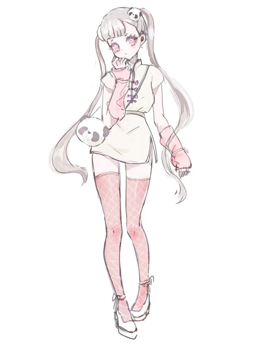 #キャラクター #イラスト #お絵描き #パンダ #美少女 