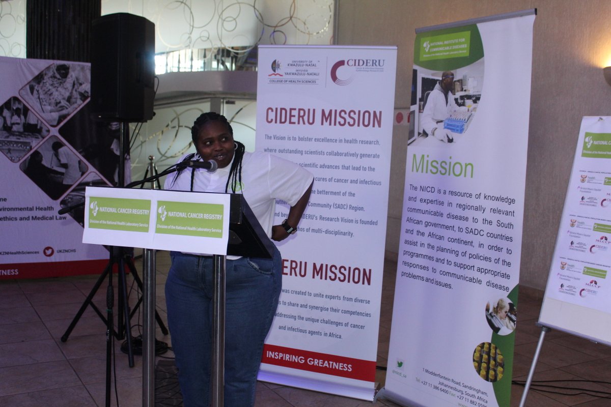 MLCCProgramKZN's tweet photo. One of our very own.
Dr. Samkeliswe Madlabane, Medical Officer at #CIDERU #MLCCP gives an interesting overview of lung cancer screening programs in KwaZulu-Natal. This knowledge plays an integral role in population-based cancer registration.
#Wearefit #Weareable #Wefightwithyou https://t.co/AH5gAo7vxS
