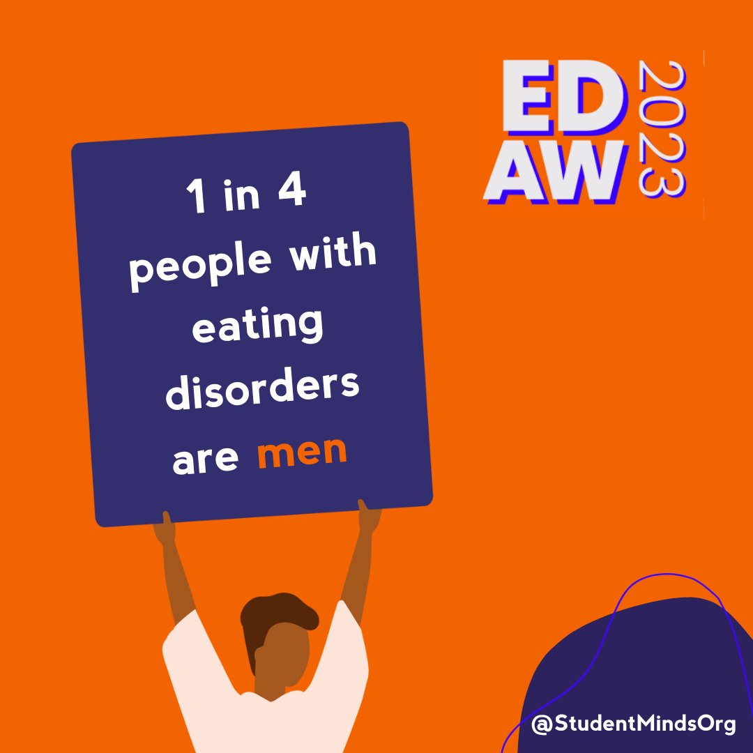 StudentMindsOrg's tweet image. Men also experience eating disorders and it’s time to raise awareness to support them. So, together, let’s #HelpMenGetHelp