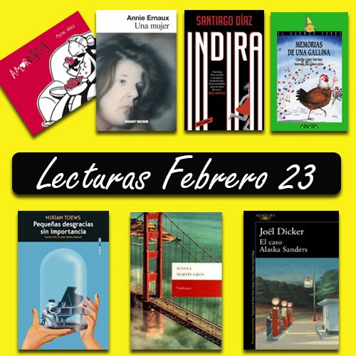 Lecturas de Febrero. Un poco de todo cruzromon.com 
<a href="/AlfaguaraES/">Alfaguara</a> <a href="/sextopisoed/">Editorial Sexto Piso España</a> <a href="/ReservoirBooks/">Reservoir Books</a> <a href="/Edit_Cabaret/">Editorial Cabaret Voltaire</a> <a href="/KalandrakaEdit/">Kalandraka Editora</a>