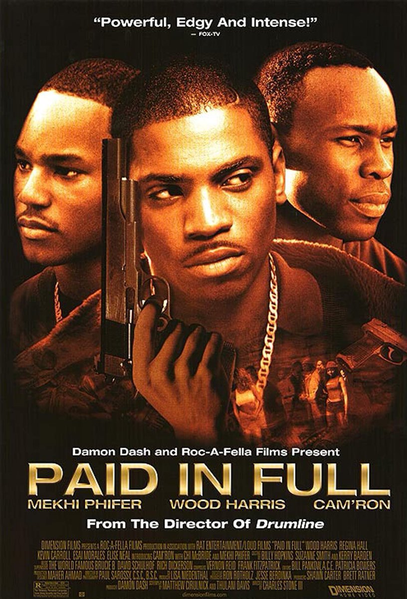 AuxGod_'s tweet photo. What’s a Classic Black film you wish you could’ve seen at the Movie Theaters? 🤔

We’ll start: Paid In Full https://t.co/hp3PcnCoWk