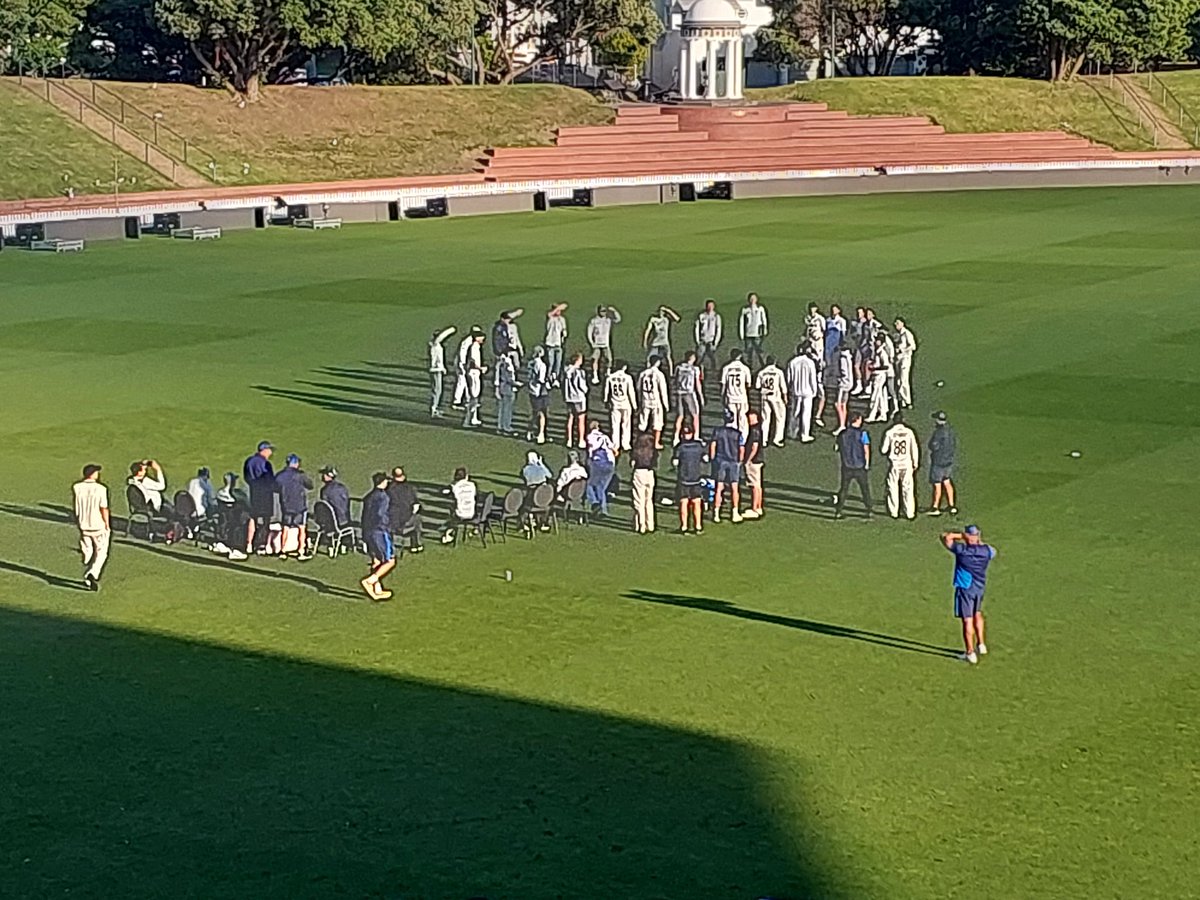 This photograph is the only definition of the spirit of cricket. @BLACKCAPS and @ECB_cricket fought hard on the field for 5 days. One side lost, and the other won, but now that the game is over, they have a 🍺 together and play a game of football #NZvENG #ENGvsNZ #Spirit